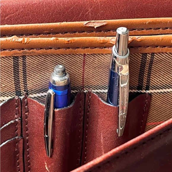 Gianni Conti - Mahogany Vintage Vera Pelle Real Leather Briefcase - Picture 9 of 9